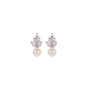pearl earrings with diamond cz