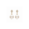 Tiffani II Round Pearl Earrings