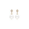 Tiffani II Round Pearl Earrings