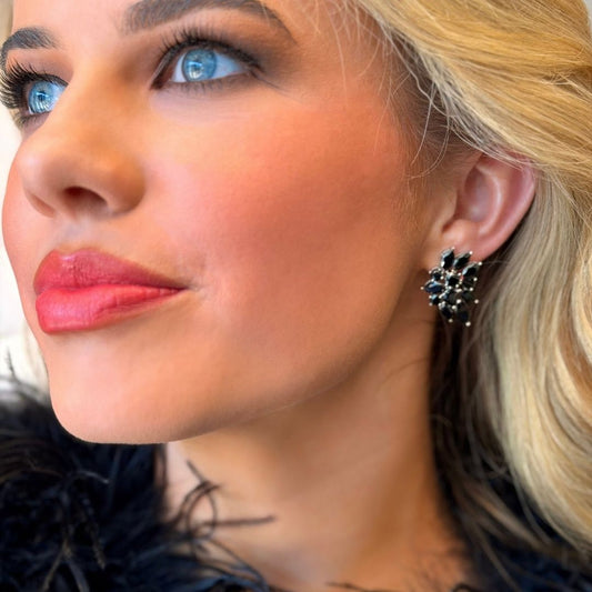 Rock Star Earrings in Jet