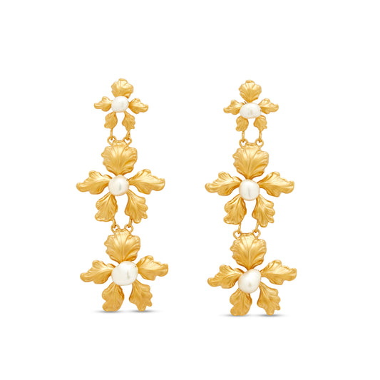 Orchid Road  Pearl Earrings