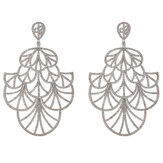 silver gorgeous chandelier earrings